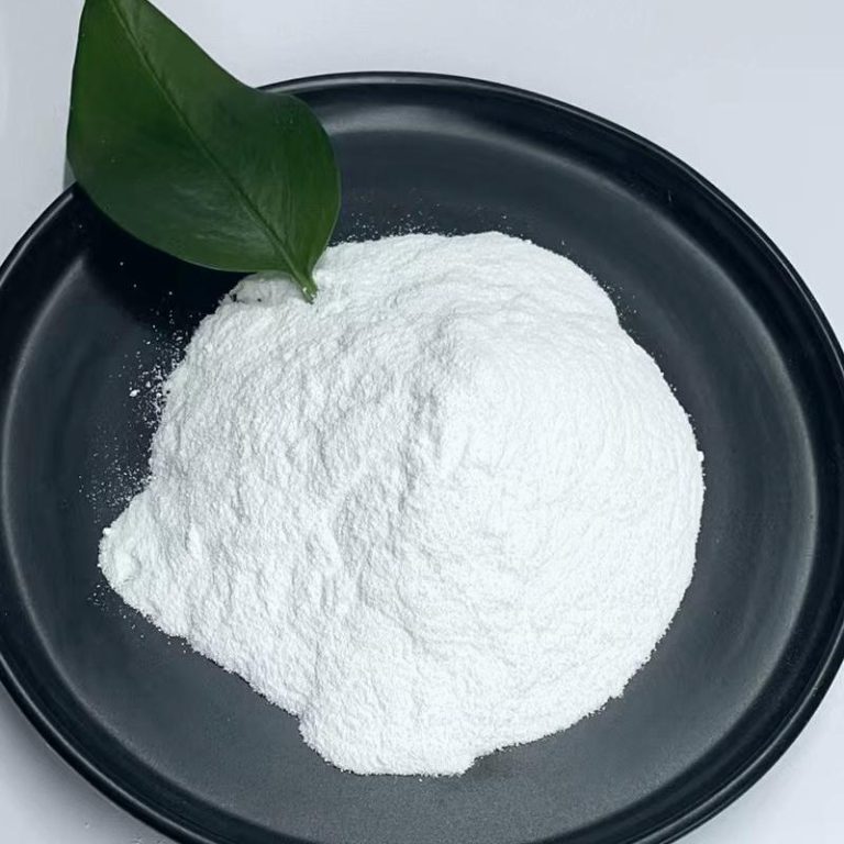 an industrial chemical substance in the form of white powdery crystals or powders