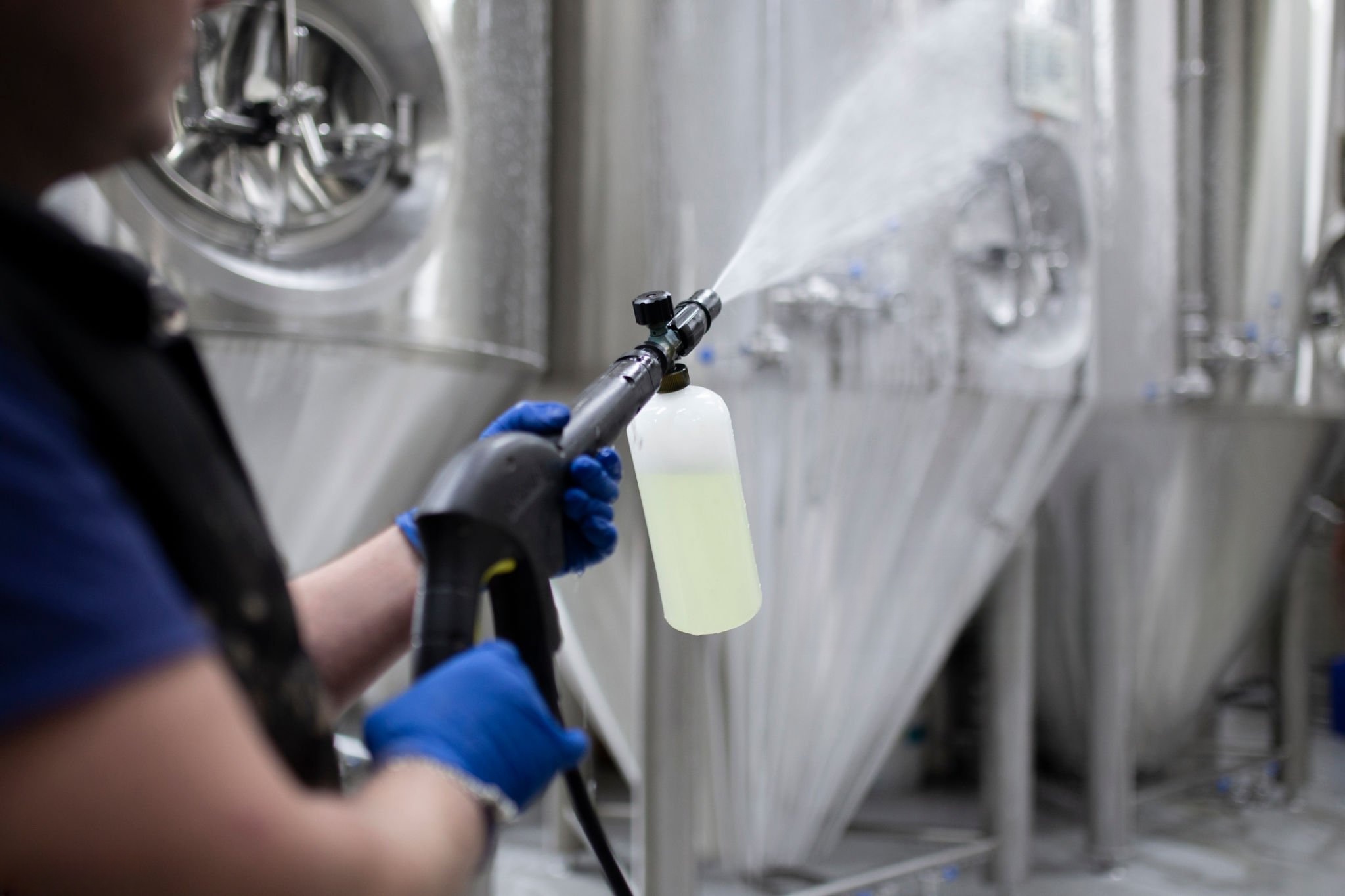 food factory equipment cleaning