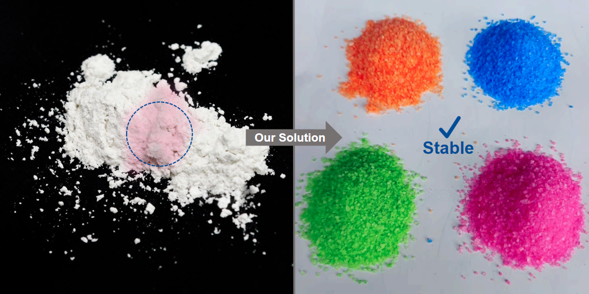 our solution for colored speckles