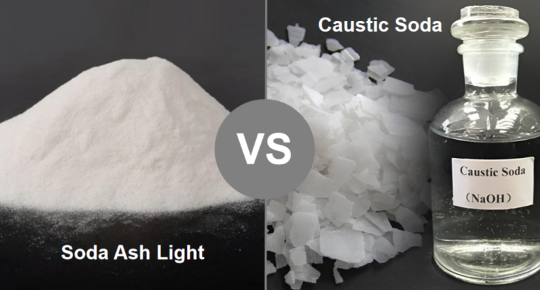 soda ash light vs caustic soda