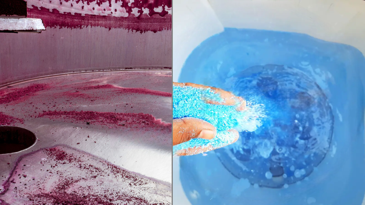 visual difference of different colored speckles