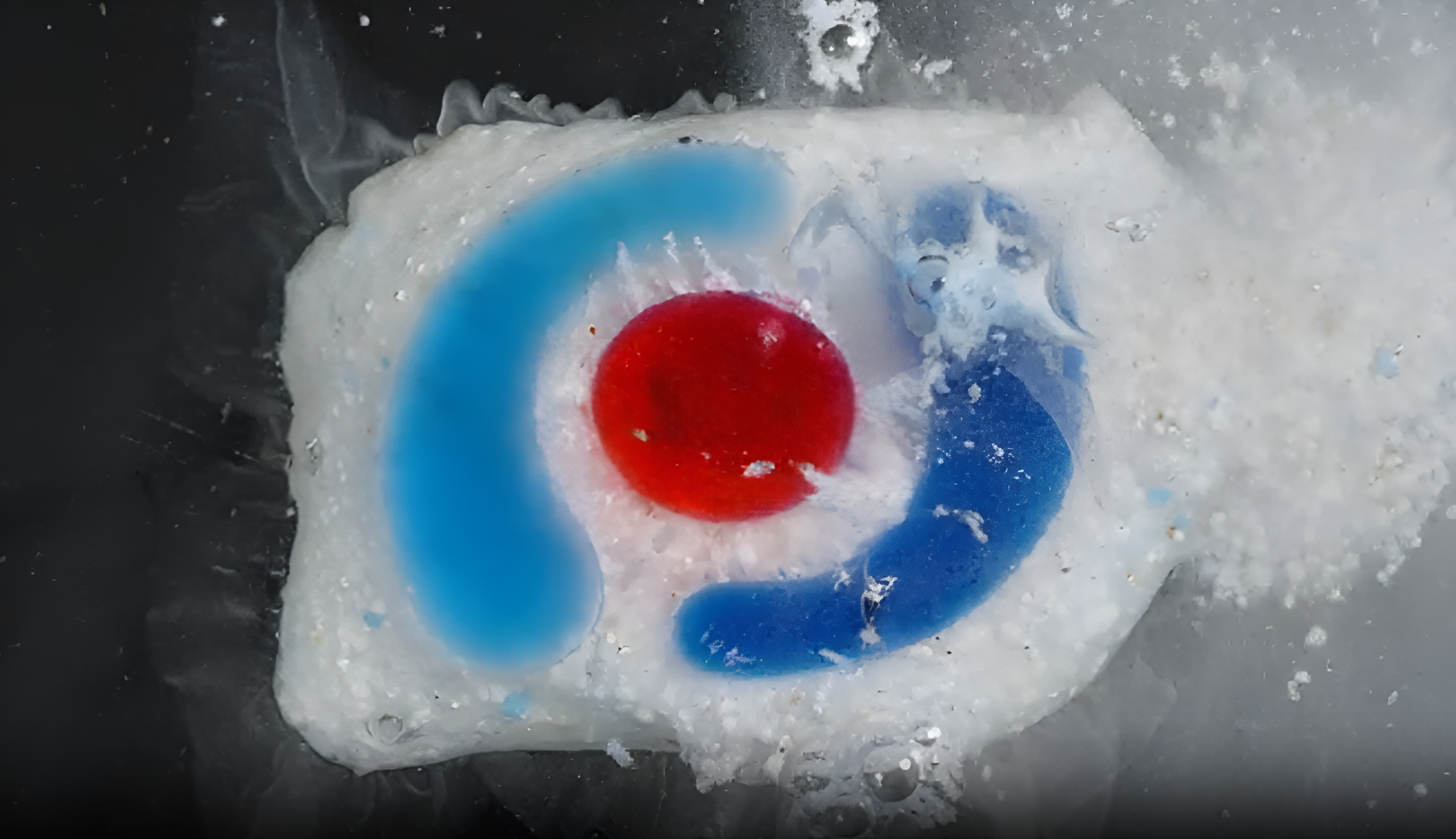 colored speckles indetergent pod