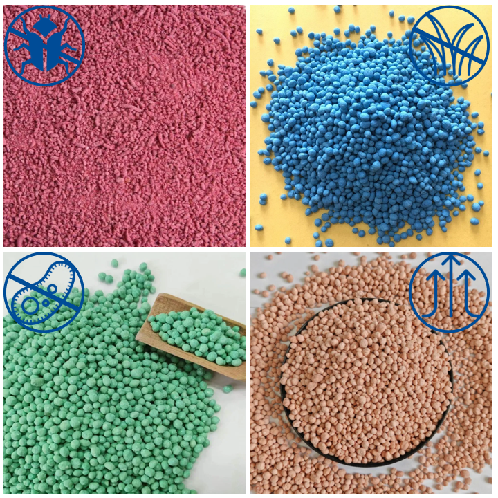 colored speckles used in agriculture