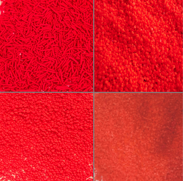 customized size of our colored speckles