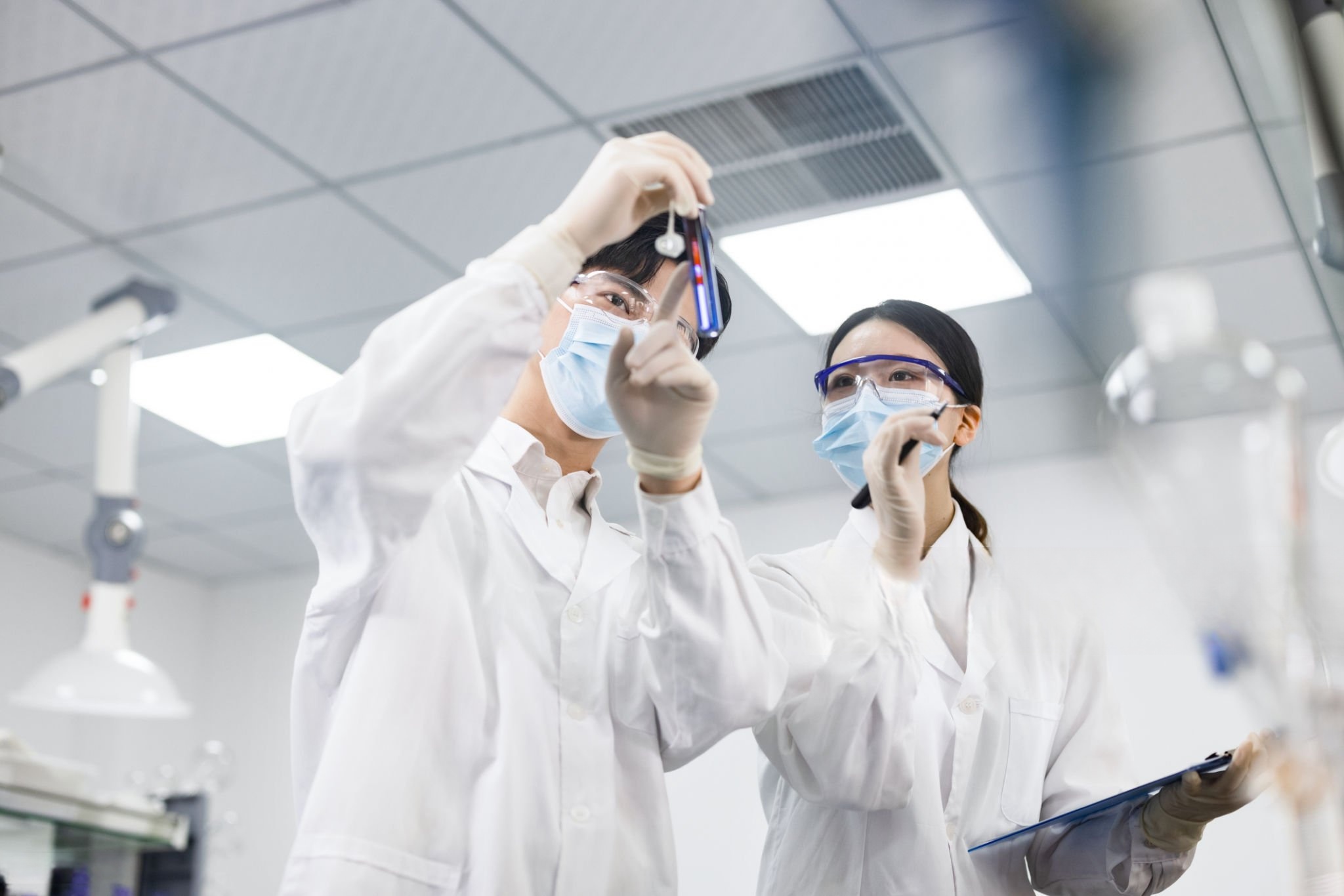 our R&D team discussing colored speckles fomulation