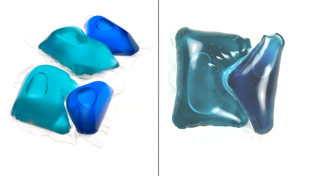 quick fading pods made from coloed speckles